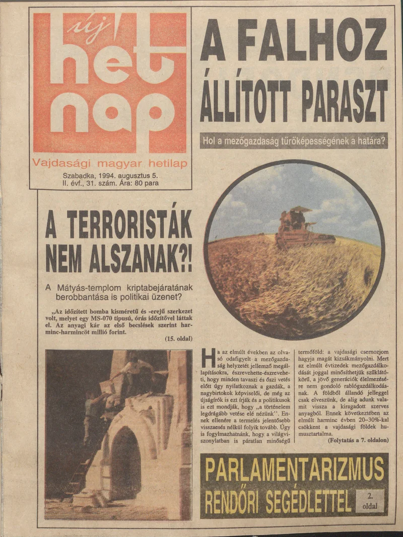 Új Hét Nap, 2. évf. 1991. augusztus 5. 31. sz.