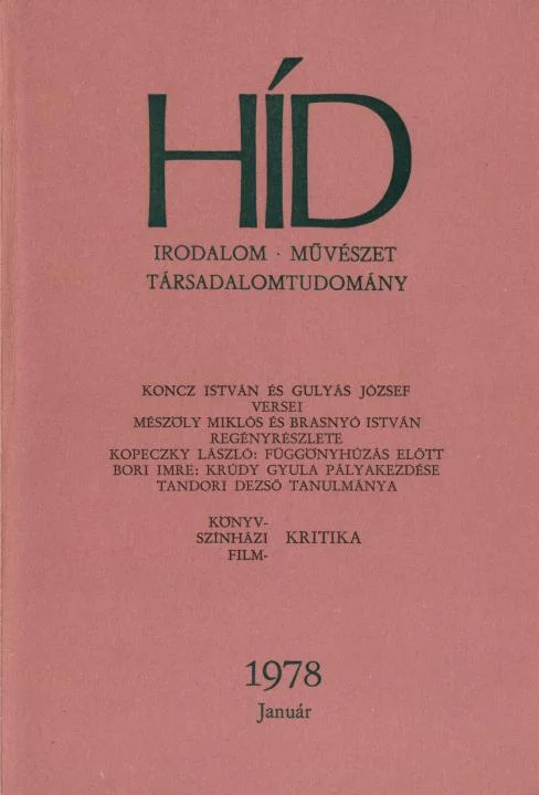 Híd, 42. évf. 1978. január. 1. sz. 1–132. oldal
