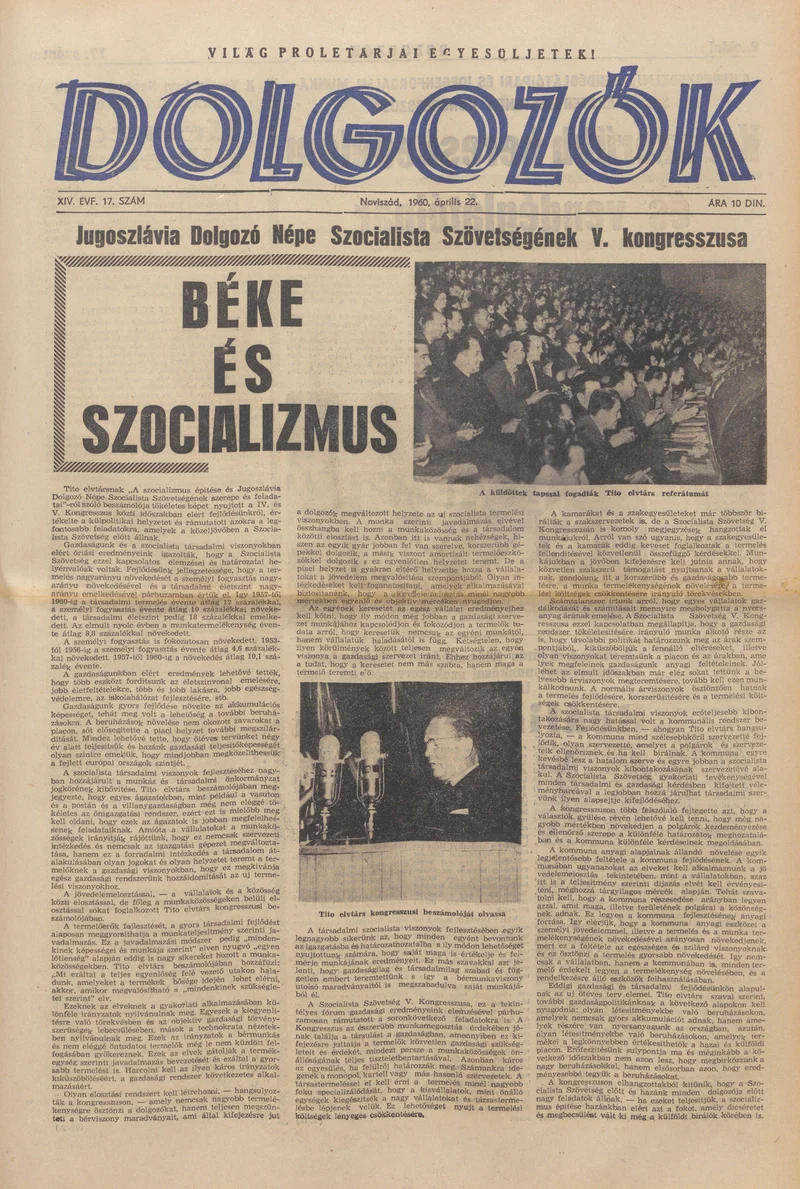 Dolgozók, 14. évf. 1960. április 22. 17. sz.