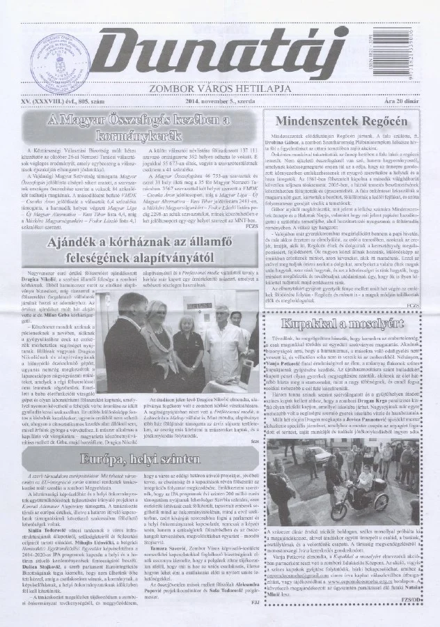 Dunatáj, 16. évf. 2014. november 5. 805. sz.
