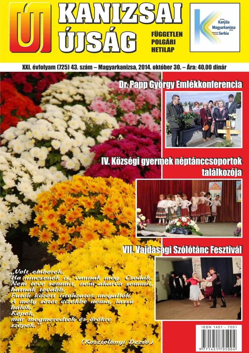 Új Kanizsai Újság, 21. évf. 2014. október 30. 43. sz.