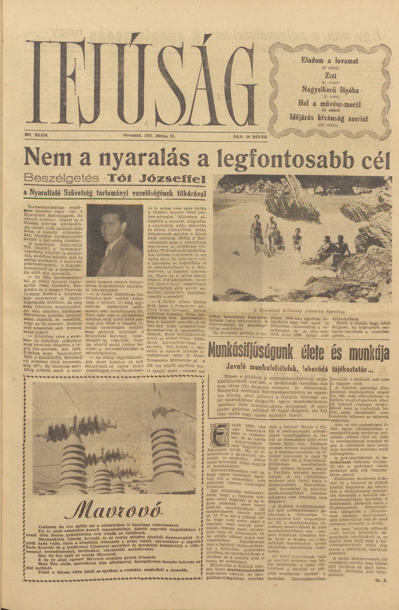 Ifjúság, 13. évf. 1957. június 21. 607. sz.