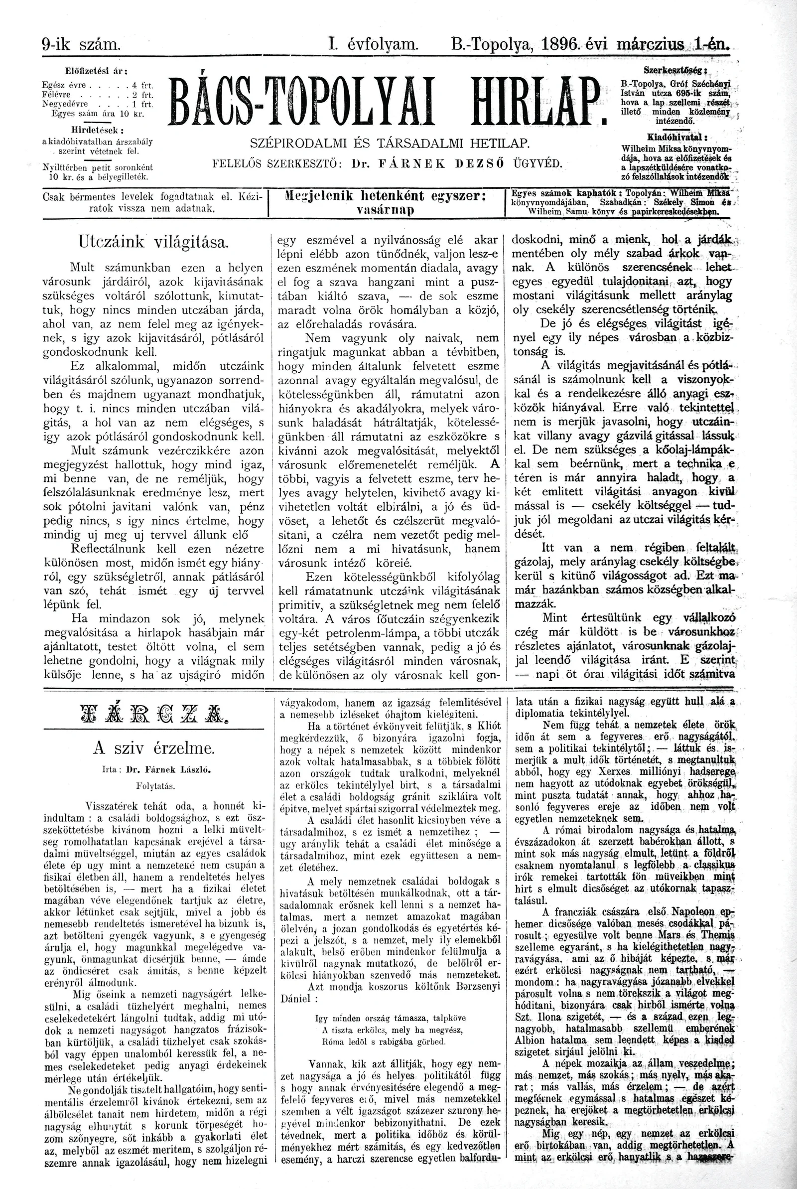 Bács-Topolyai Hirlap, 1. évf. 1896. március 1. 9. sz.