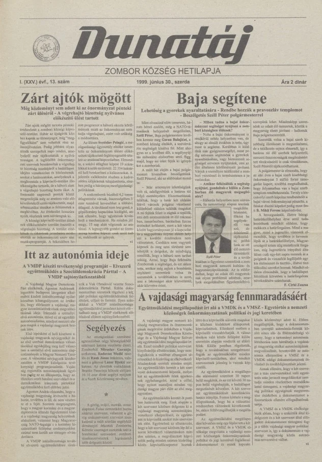 Dunatáj, 1. évf. 1999. június 30. 13. sz.