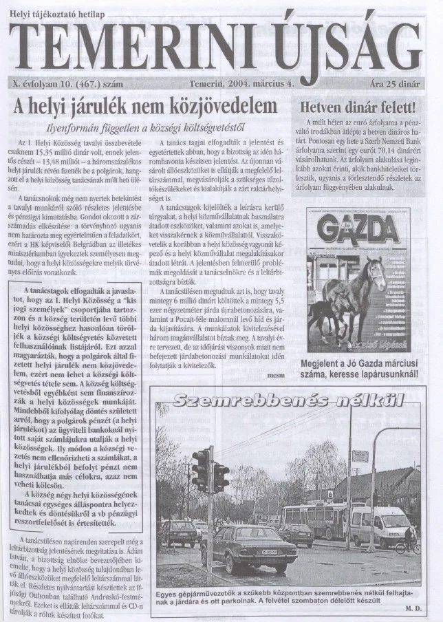 Temerini Újság, 10. évf. 2004. március 4. 10. sz.