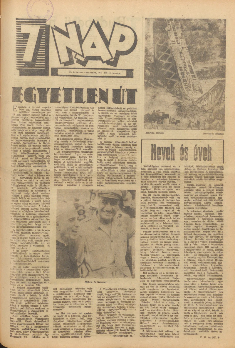 7 Nap, 11. évf. 1956. július 8. 28. sz.
