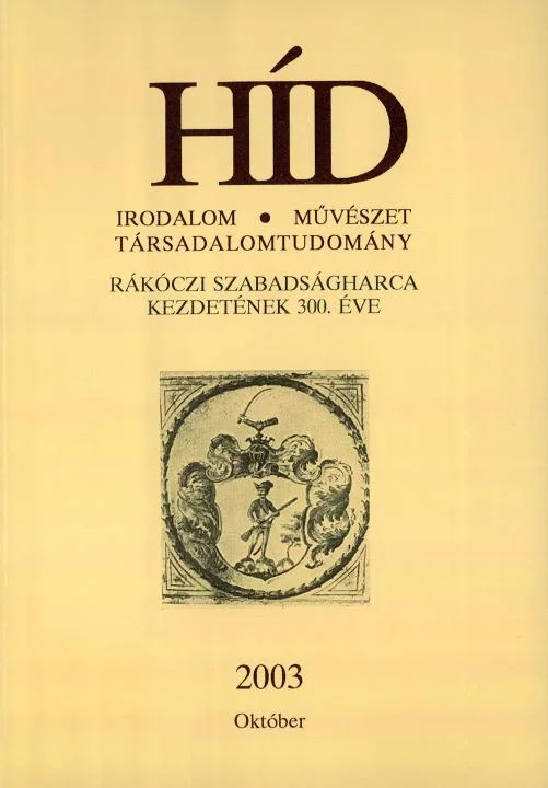 Híd, 67. évf. 2003. október. 10. sz. 1029–1212. oldal