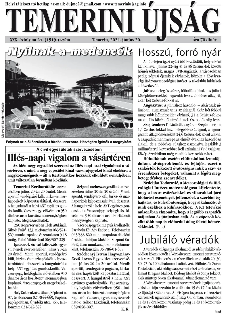 Temerini Újság, 30. évf. 2024. június 20. 24. sz.