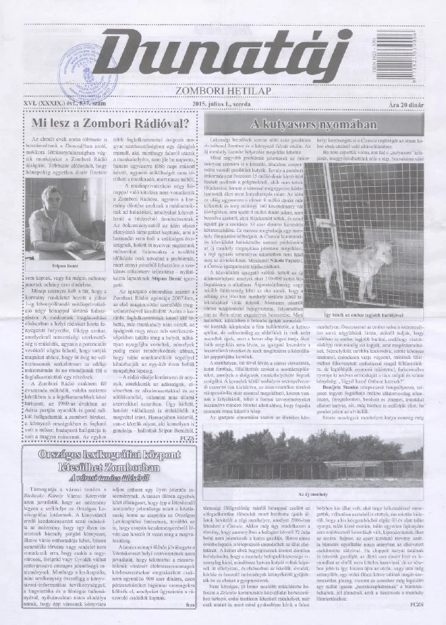 Dunatáj, 17. évf. 2015. július 1. 837. sz.