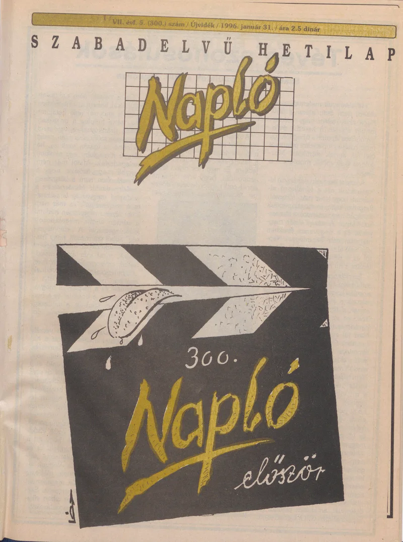 Napló - Szabadelvű hetilap, 7. évf. 1996. január 31. 300. sz.