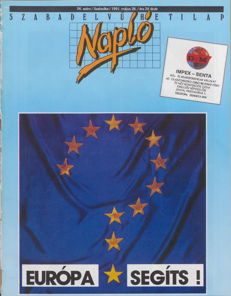 Napló - Szabadelvű hetilap, 2. évf. 1991. május 28. 56. sz.