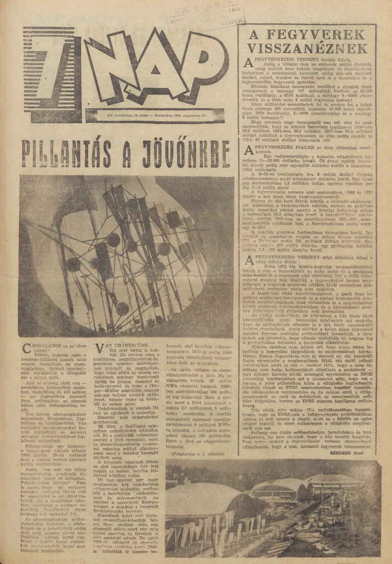 7 Nap, 15. évf. 1960. augusztus 28. 36. sz. 1–24. oldal