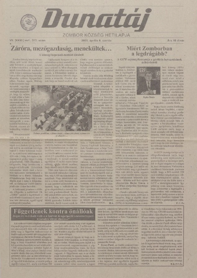 Dunatáj, 7. évf. 2005. április 6. 313. sz.