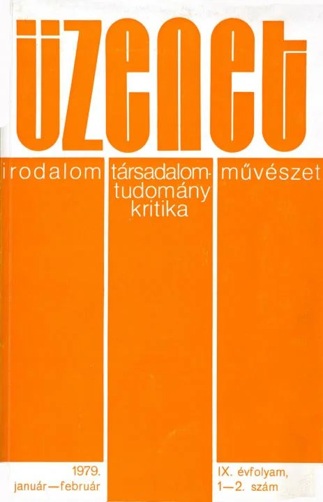 Üzenet, 9. évf. 1979. január – február. 1–2. sz. 3–88. oldal