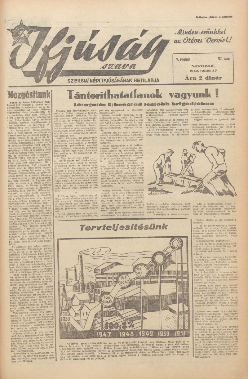 Ifjúság Szava, 5. évf. 1949. július 23. 202. sz.