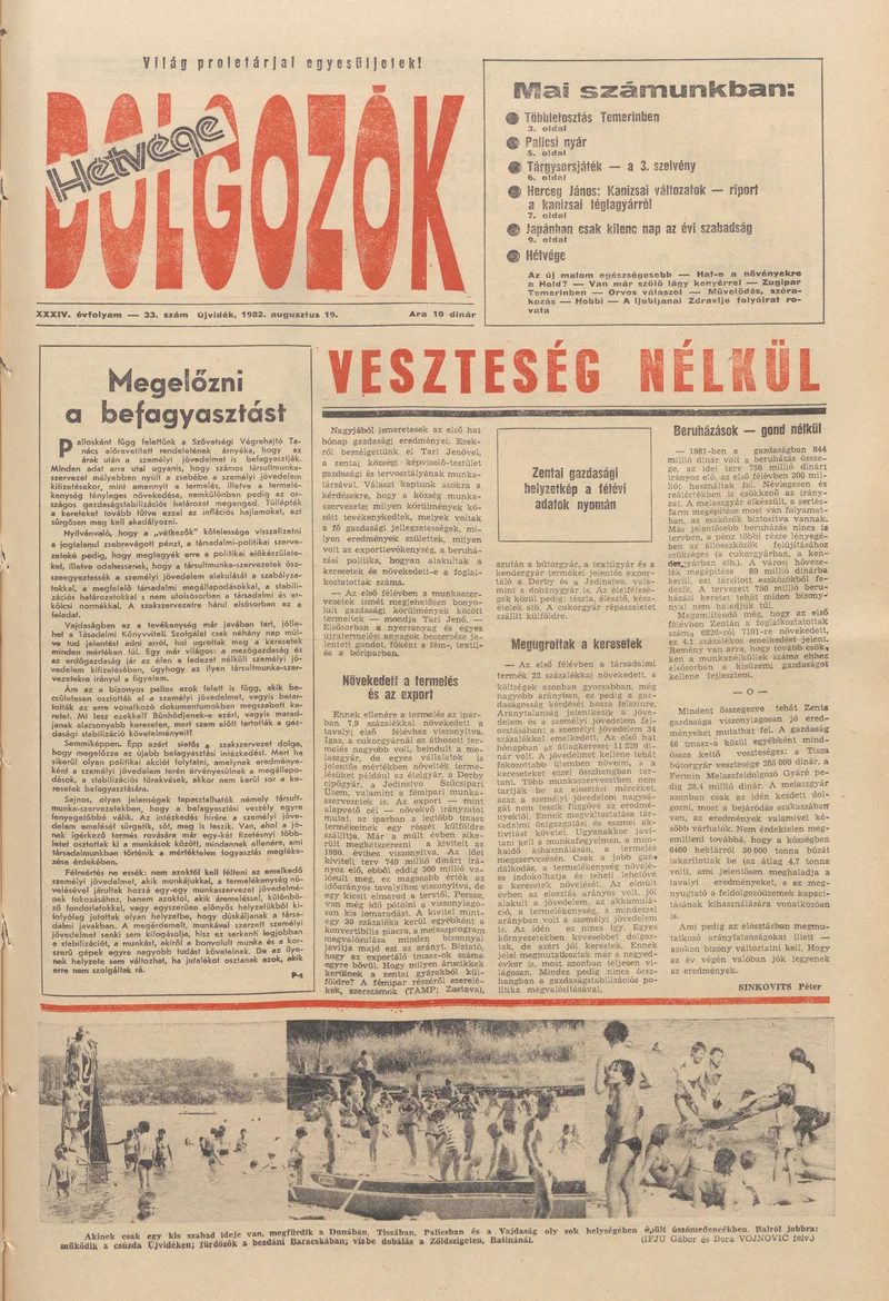 Dolgozók, 36. évf. 1982. augusztus 19. 33. sz.