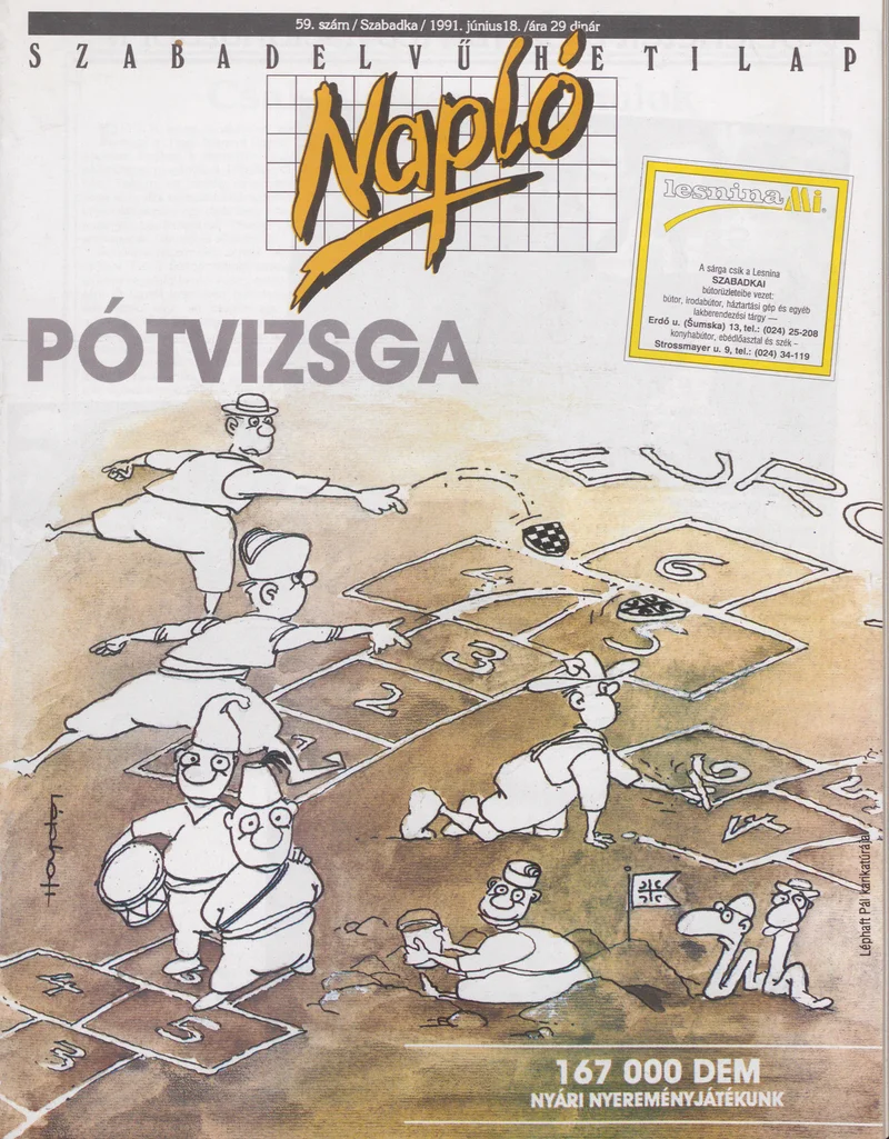 Napló - Szabadelvű hetilap, 2. évf. 1991. június 18. 59. sz.