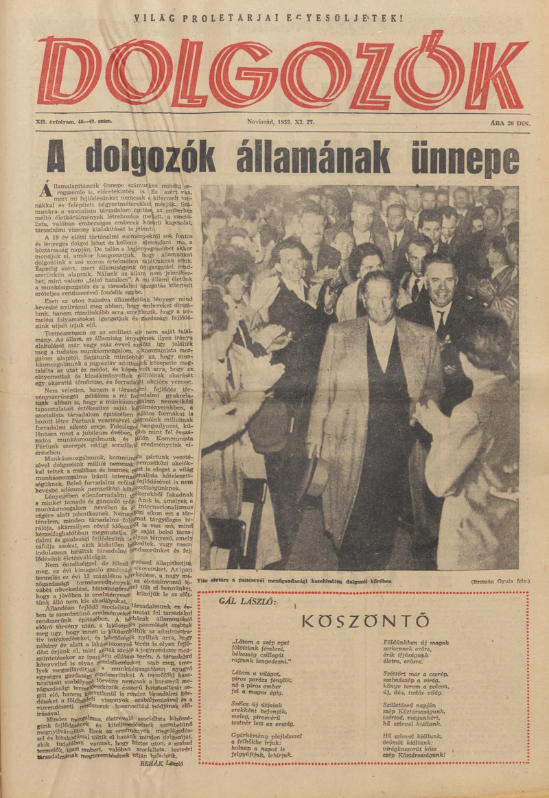 Dolgozók, 13. évf. 1959. november 27. 48–49. sz.