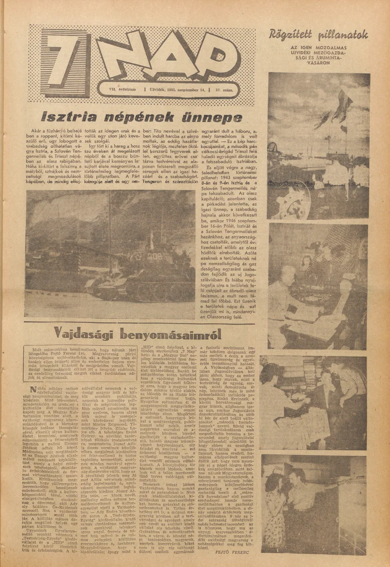 7 Nap, 7. évf. 1952. szeptember 14. 37. sz. 1–12. oldal