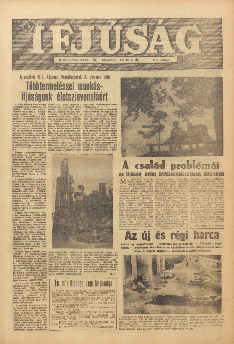 Ifjúság, 11. évf. 1955. december 3. 529. sz.