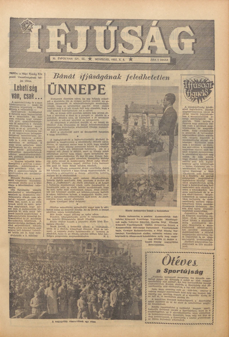 Ifjúság, 11. évf. 1955. október 8. 521. sz.
