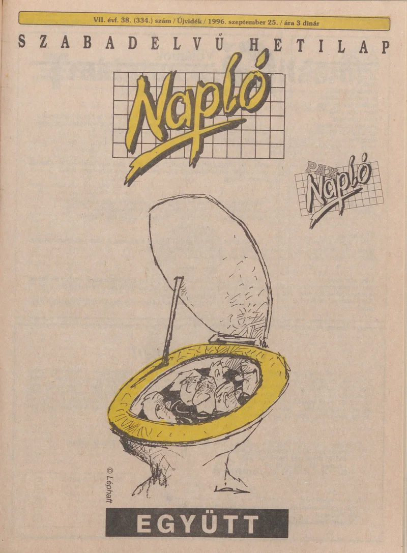 Napló - Szabadelvű hetilap, 7. évf. 1996. szeptember 25. 334. sz.