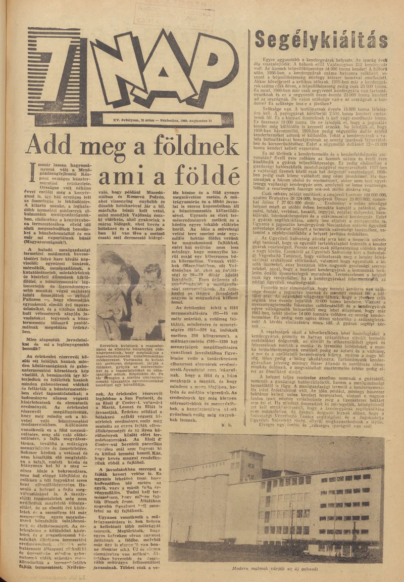 7 Nap, 15. évf. 1960. augusztus 21. 35. sz. 1–24. oldal