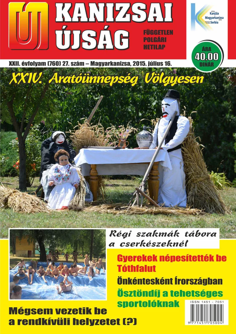 Új Kanizsai Újság, 22. évf. 2015. július 16. 27. sz.