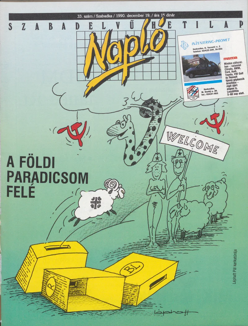 Napló - Szabadelvű hetilap, 1. évf. 1990. december 19. 33. sz.