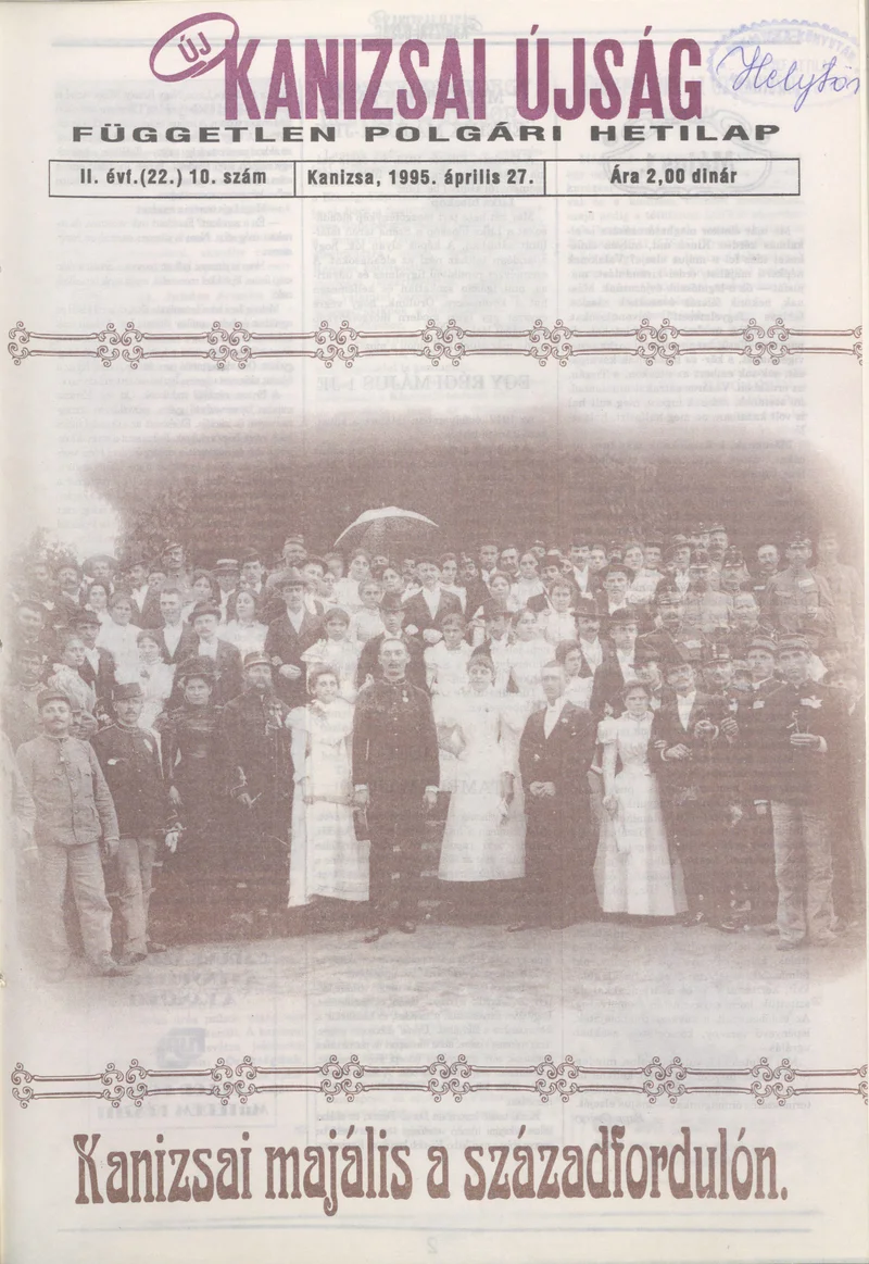Új Kanizsai Újság, 2. évf. 1995. április 27. 10. sz.