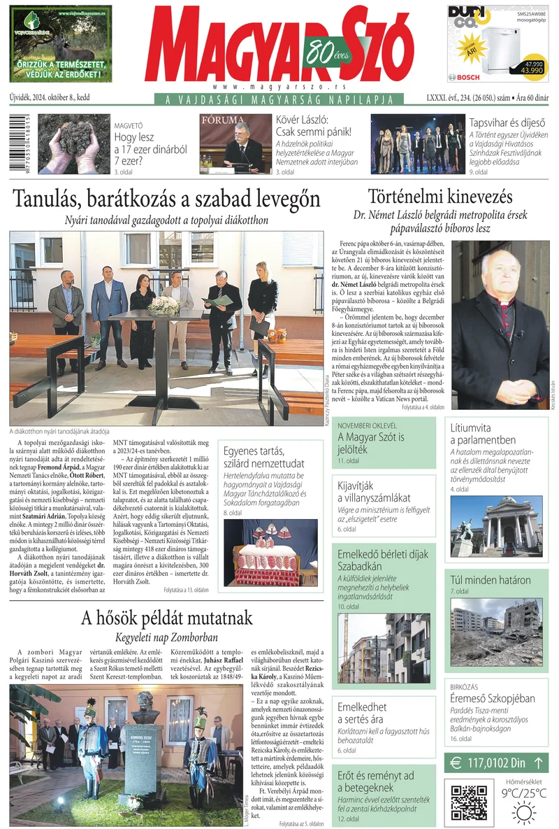 Magyar Szó, 81. évf. 2024. október 8. 234. sz. 1–20. oldal