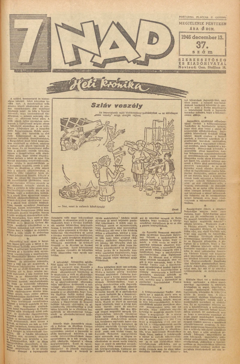 7 Nap, 1. évf. 1946. december 13. 37. sz. 1–10. oldal