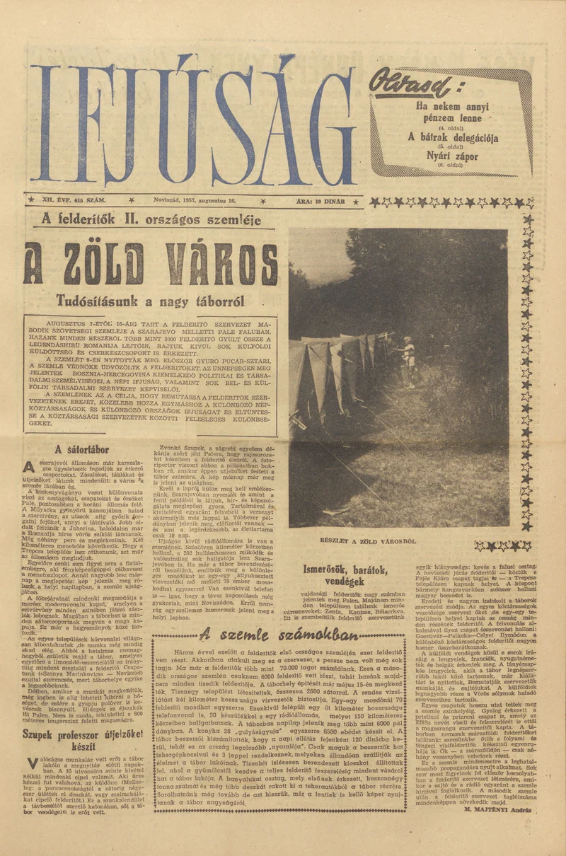 Ifjúság, 13. évf. 1957. augusztus 16. 615. sz.