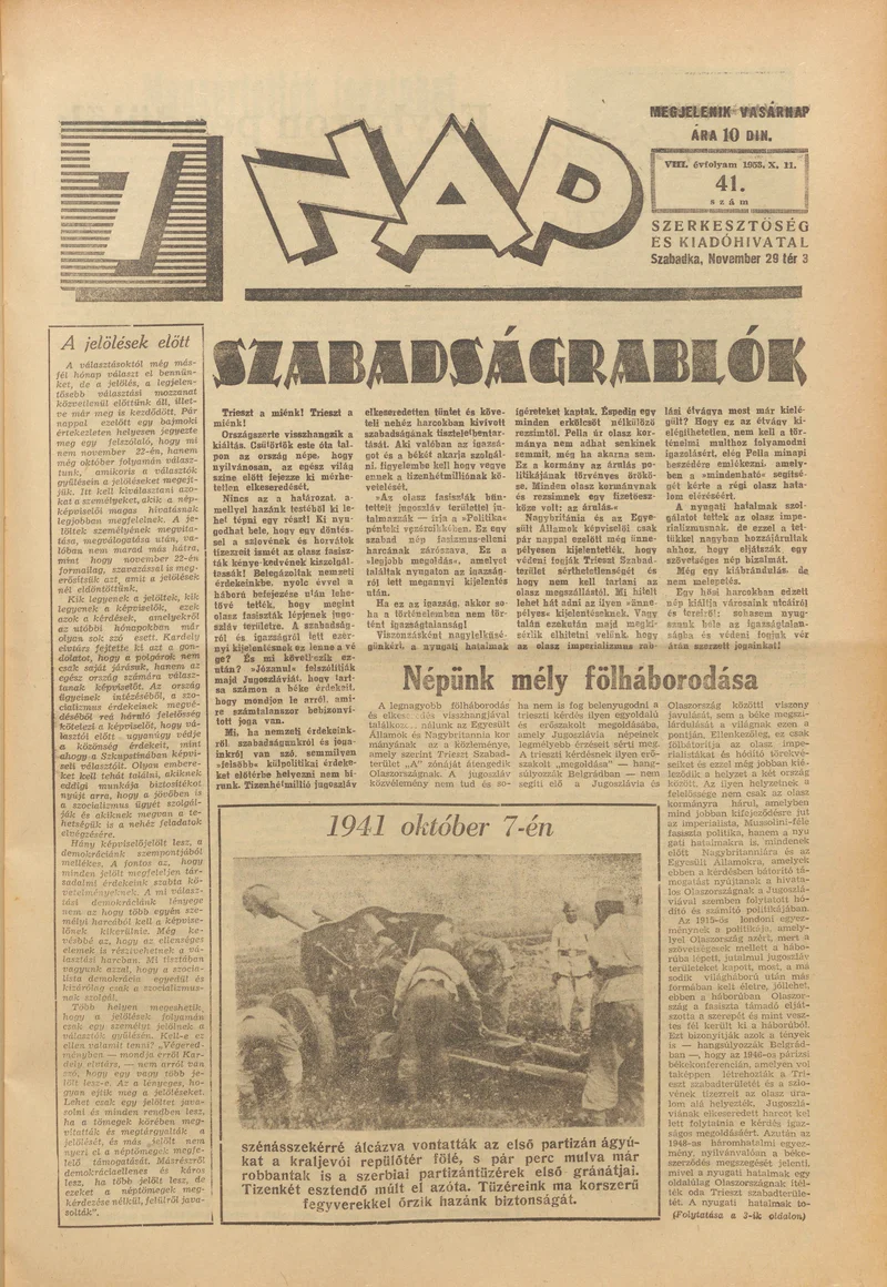 7 Nap, 8. évf. 1953. október 11. 41. sz. 1–16. oldal