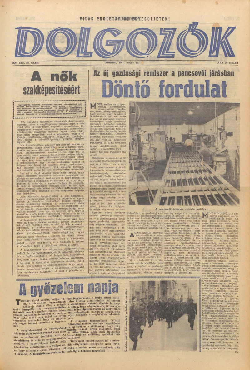 Dolgozók, 15. évf. 1961. május 12. 20. sz.