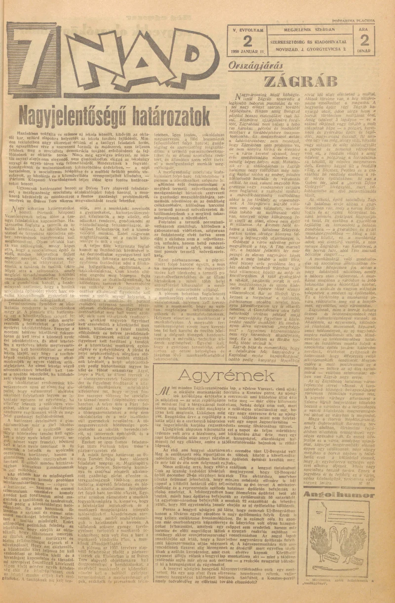 7 Nap, 5. évf. 1950. január 11. 2. sz. 1–4. oldal
