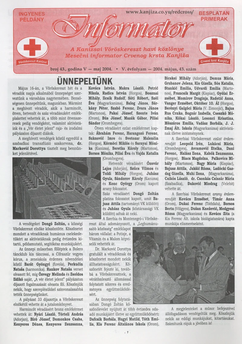 Informator, 5. évf. 2004. május 1. 43. sz.