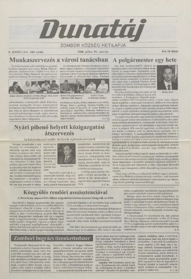 Dunatáj, 10. évf. 2008. július 16. 484. sz.