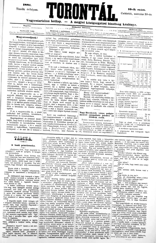 Torontál, 10. évf. 1881. március 10. 10. sz.