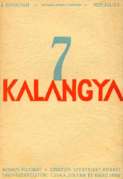 Kalangya, 2. évf. 1933. július. 7. sz. 433–504. oldal