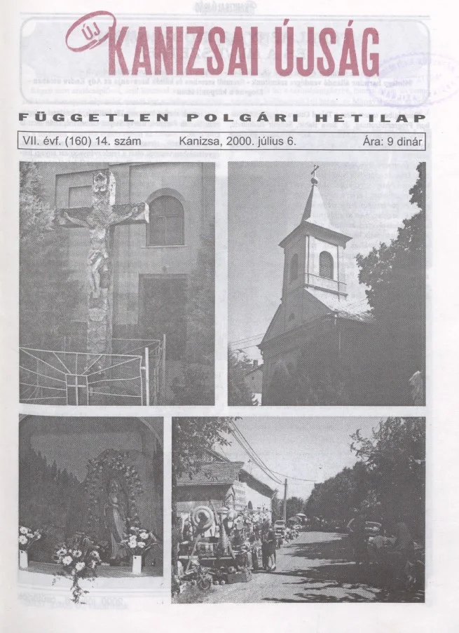 Új Kanizsai Újság, 7. évf. 2000. június 6. 14. sz.