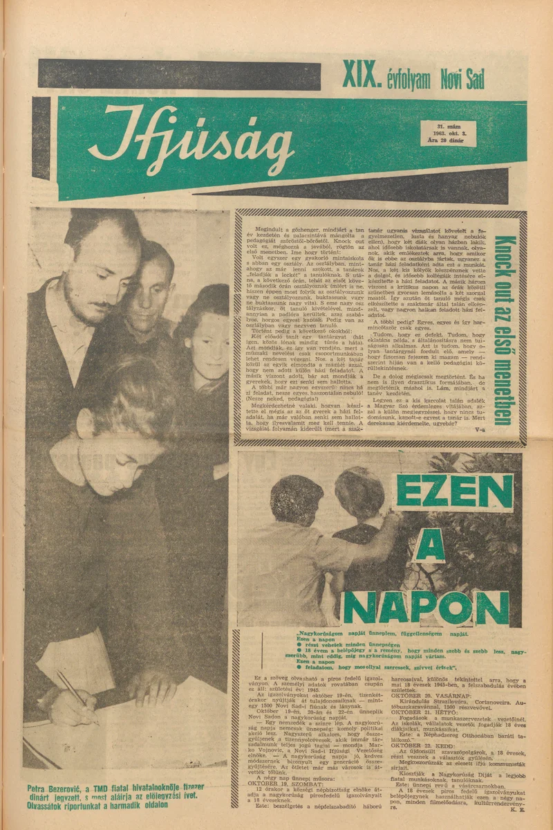 Ifjúság, 19. évf. 1963. október 3. 31. sz.