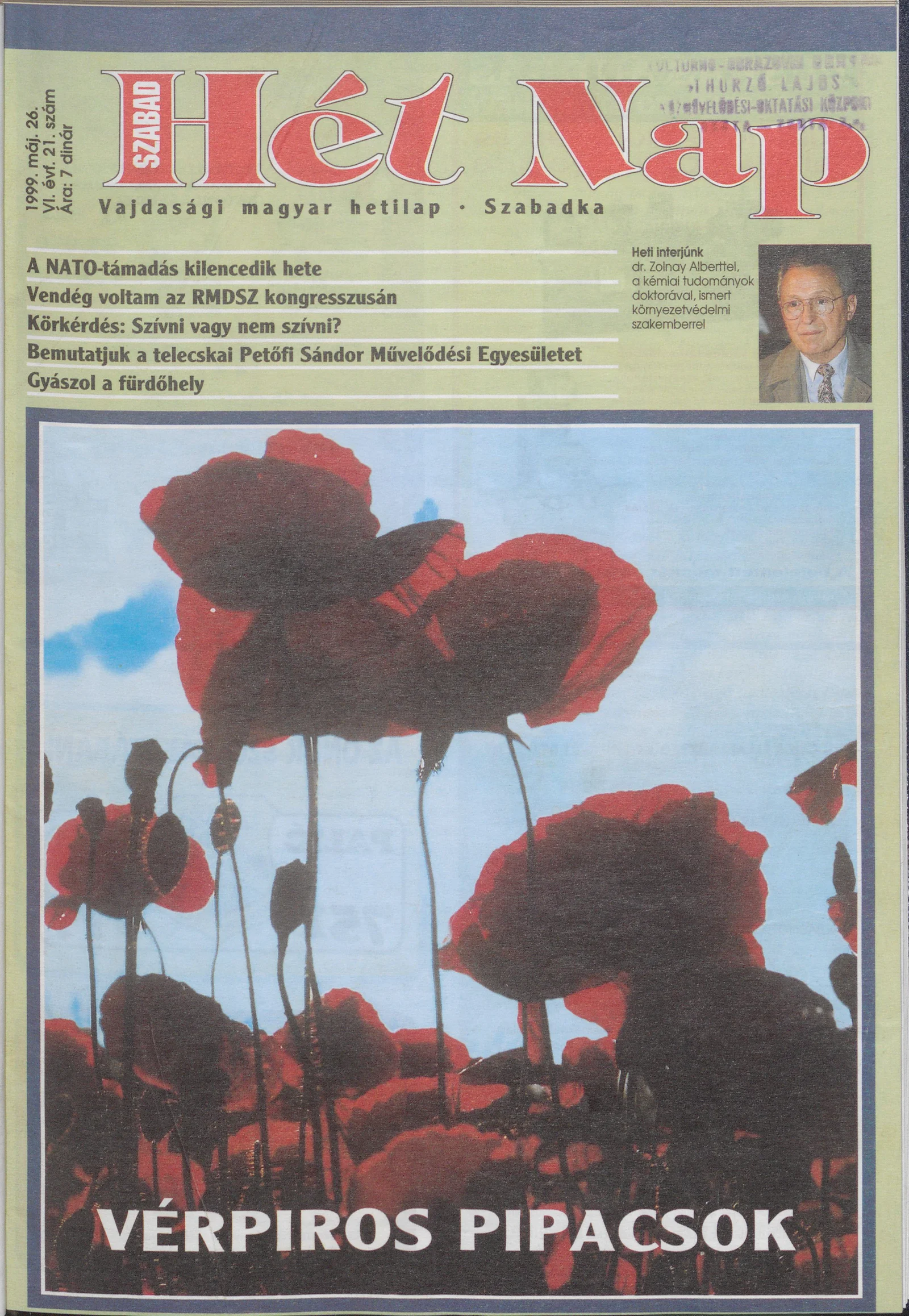 Szabad Hét Nap, 6. évf. 1999. május 26. 21. sz.