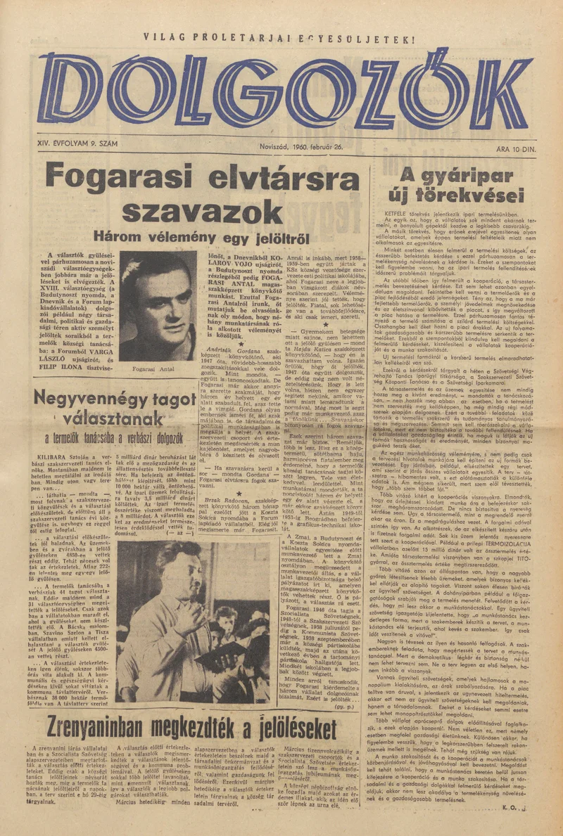 Dolgozók, 14. évf. 1960. február 26. 9. sz.