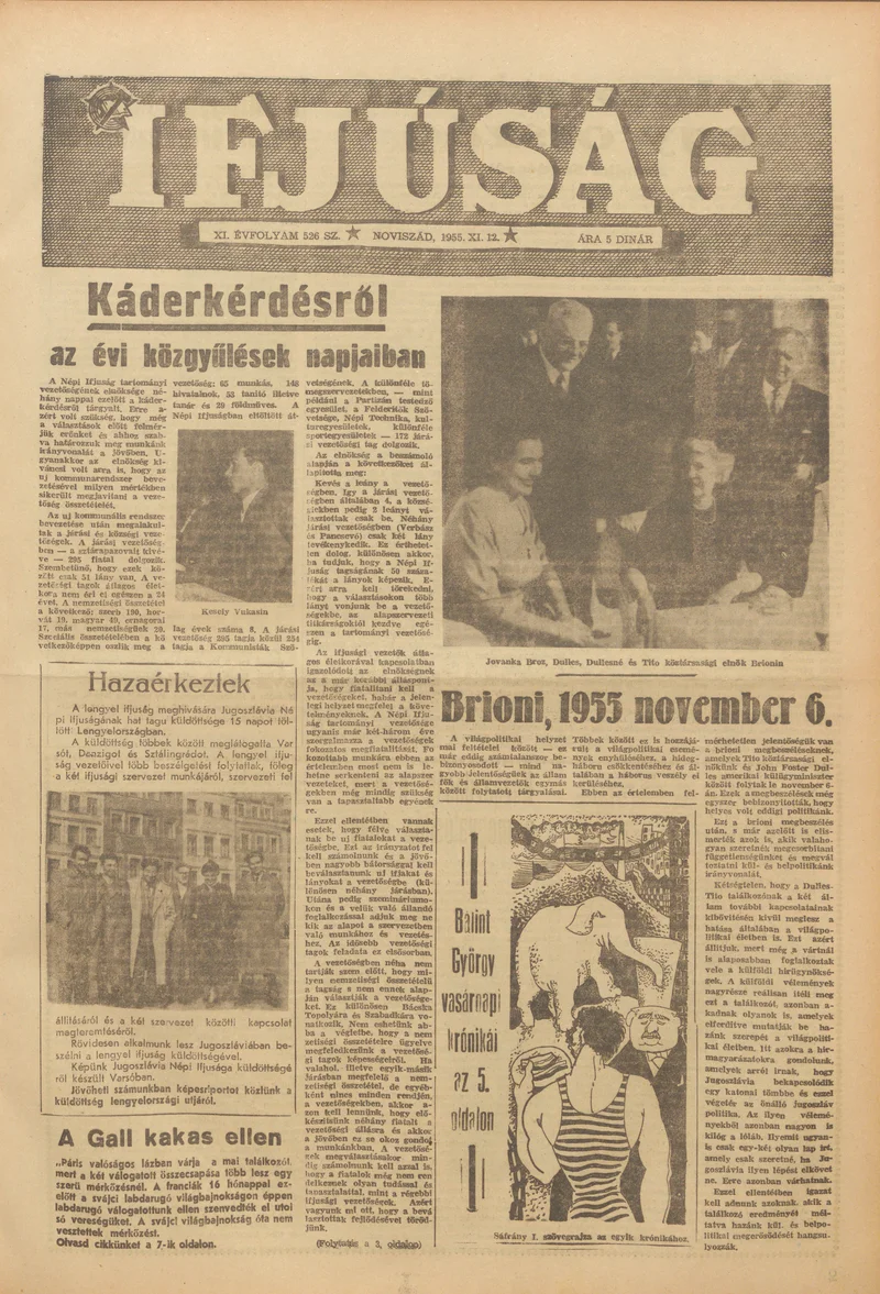 Ifjúság, 11. évf. 1955. november 12. 526. sz.