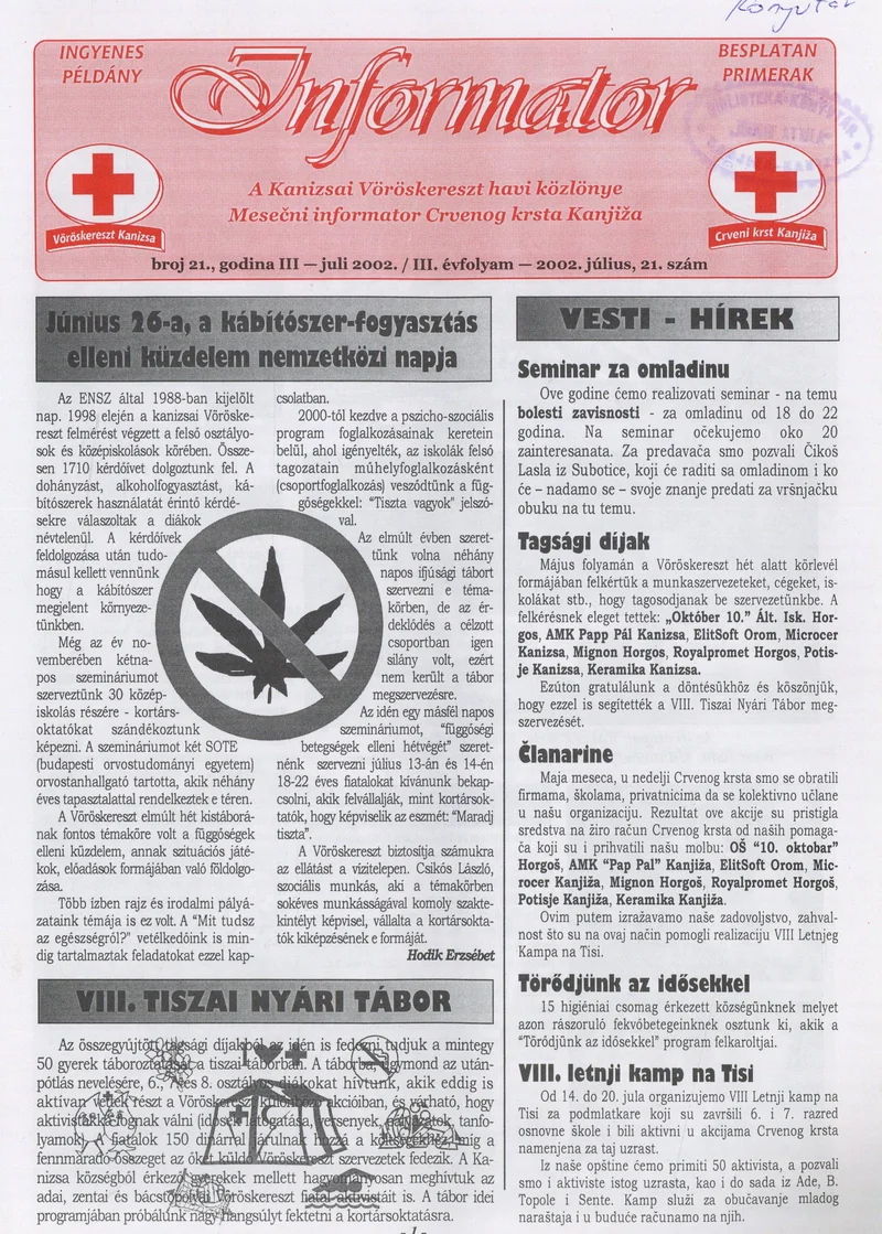 Informator, 3. évf. 2002. július 1. 21. sz.