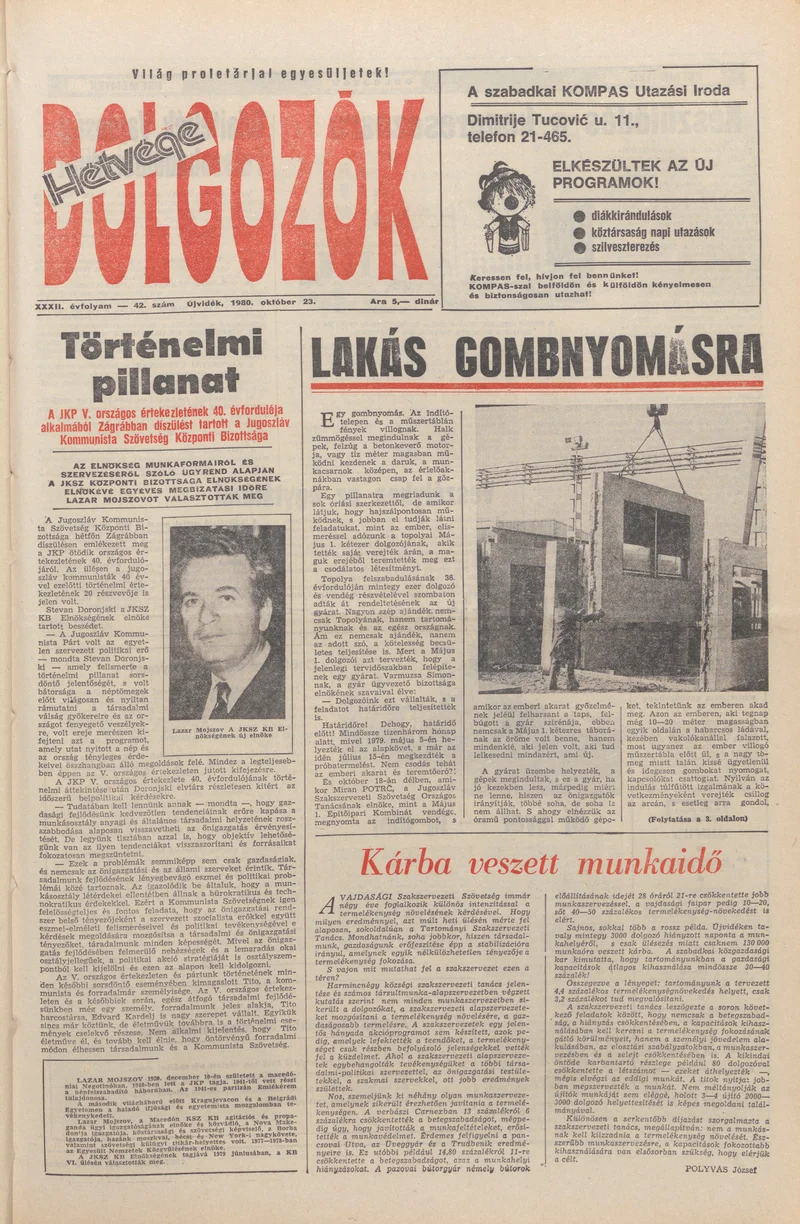Dolgozók, 34. évf. 1978. október 23. 42. sz.