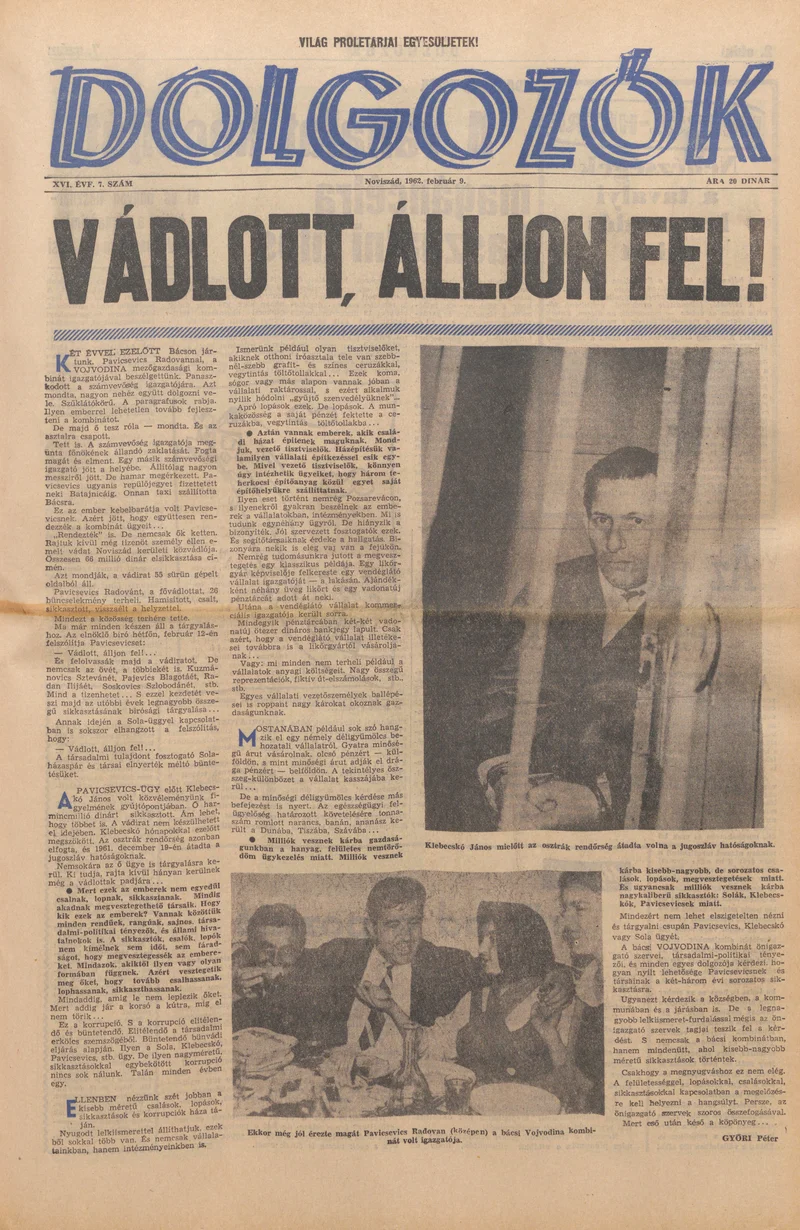Dolgozók, 16. évf. 1962. február 9. 7. sz.
