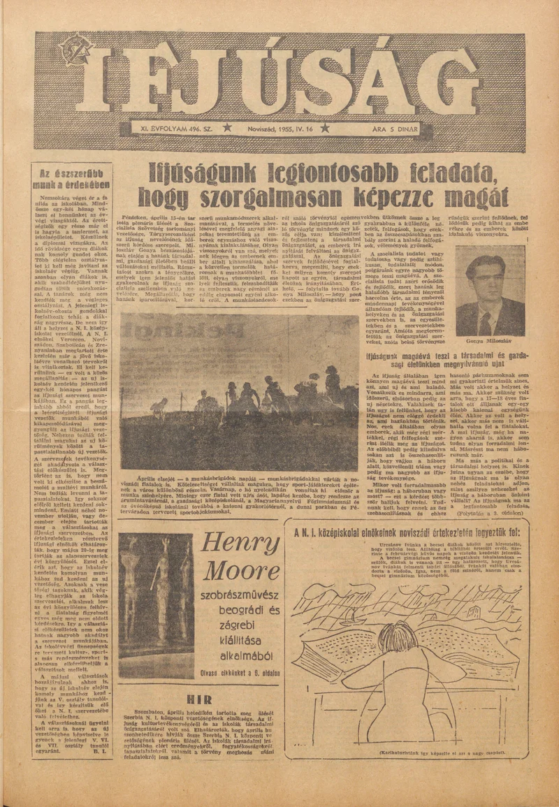 Ifjúság, 11. évf. 1955. április 16. 496. sz.
