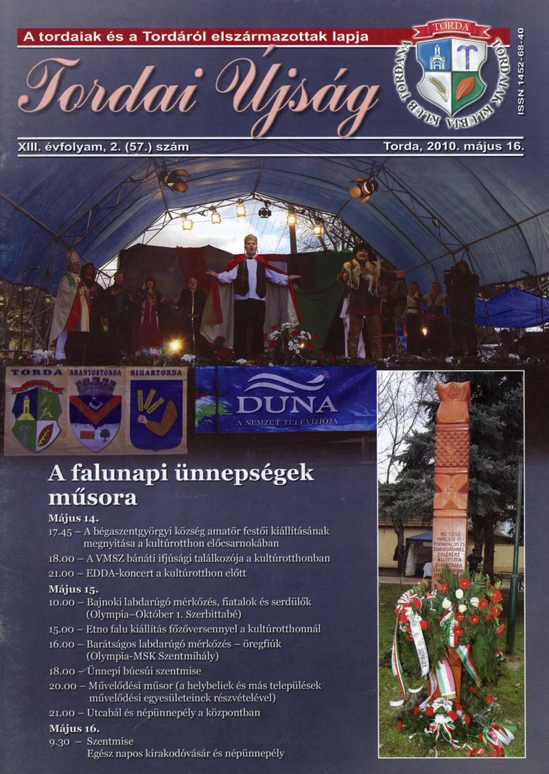 Tordai Újság, 13. évf. 2010. május 16. 2. sz. 1–28. oldal